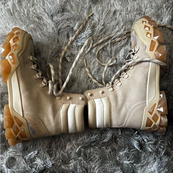 JIMMY CHOO Diamond x Hike ankle boots leather high top shoes rubber sneaker y2k - Picture 3 of 12